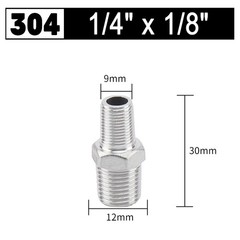 Stainless Steel Pipe Fitting Straight Male to Male Nipples Reducer Adapter