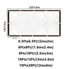 DEELNA Clear Tarp 10×12 FT Heavy Duty Waterproof, 8 Mil Clear Vinyl Tarps wit…