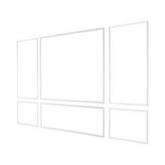 3-Piece Wall Molding Kit: Polystyrene Wainscoting, Paintable & Adhesive Install