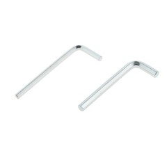 8Pcs Square Glass Clamps with 2pcs Hex Screwdriver Brushed Nickel 64x42x24mm
