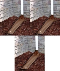 3 ea Thermwell DE46BR 46″ Brown Roll Out Roll Up Automatic Downspout Extenders