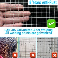 1/2inch Galvanized Hardware Cloth 24″ x 100′ 19 Gauge Hot-Dip Galvanized Afte…
