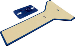 Edge Head & Non-Skid Plate for Dust Barrier Poles, EPH1 , Blue , 14″ × 8″ × 1″