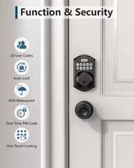TEEHO TE001 Keyless Entry Door Lock with Keypad – Smart Oil Rubbed Bronze