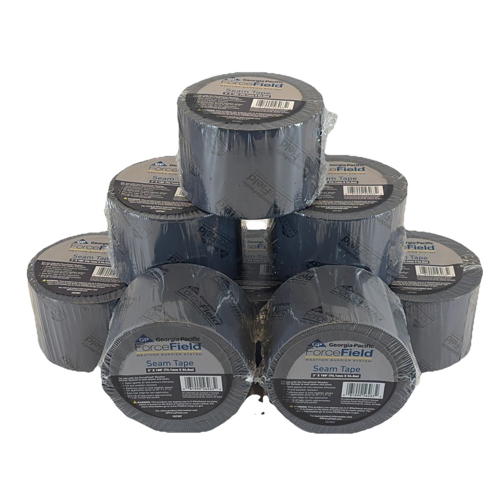 Georgia-Pacific 8pc ForceField Seam Tape 3″ x 180′ Weather Barrier Tape 1365980