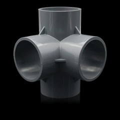 20/25/32/40/50mm PVC 4 Way Three-Dimensional Water Pipe Right-Angle Rack Fitting