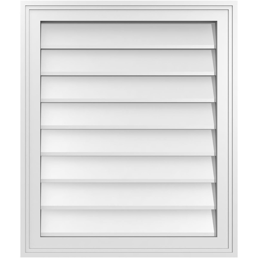 Ekena Millwork 22W X 26H Rectangle Surface Mount Pvc Gable Vent Non-Functional