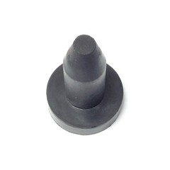 GRAINGER APPROVED 1580-136S Bumper,3/4 In.,Black,Rubber,PK25 16WC63