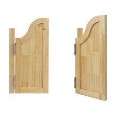 Log Color Partition Door Swing Solid Wood Door for Shop Entrance Partition Door
