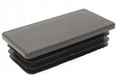 10 x fin plugs rectangular tube 18 x 30 mm rectangle black end caps plastic