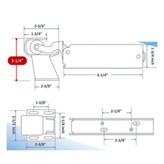 1-4X For Kason 1094 SureClose Hydraulic Door Closer with Flush to 3/4 Inch Hook