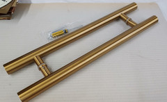 24″ Commercial Push Pull Door Handles 304 Stainless Steel Gold