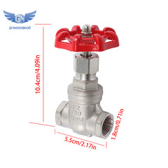 DN15 1/2″ NPT Stainless Steel Female Threaded Gate Valve Heavy Duty Wheel Handle