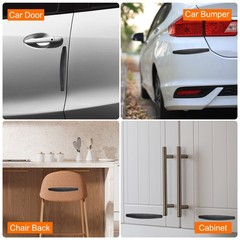 2pcs Bumper Guard Strip Anti-Collision Bumper Protector Trim for Cars SUV, White