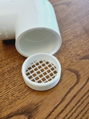 1-1/4″ PVC Pipe Vent Screen, 1.66″ OD, 1/4″ Mesh, All Plastic for 1-1/4″ Fitting