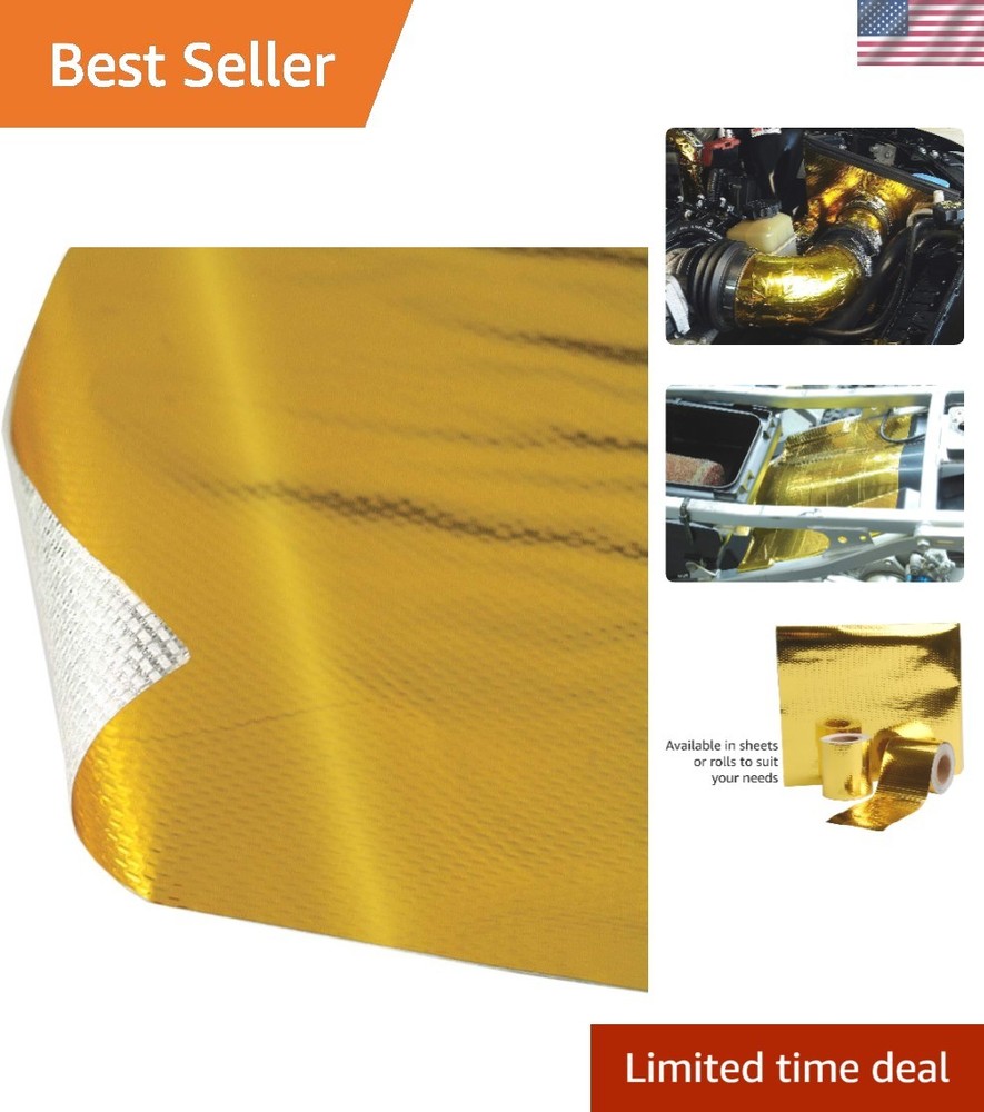 Reflect-A-Gold 12″ x 24″ High-Temp Heat Shield Sheet for Automotive Protection
