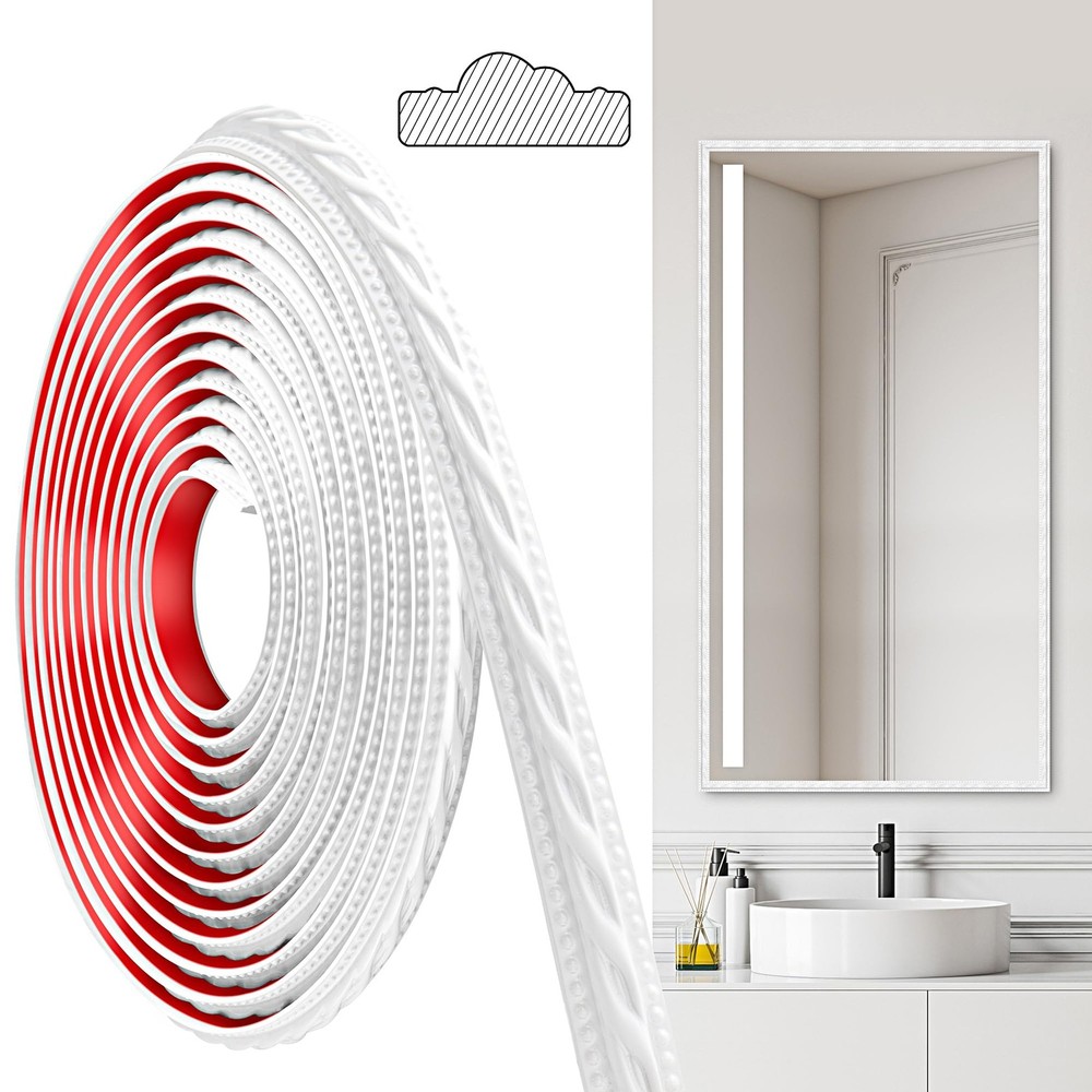 Junart Pvc Moldings Trim 600Cm2Cm Peel And Stick Self-Adhesive Coving For
