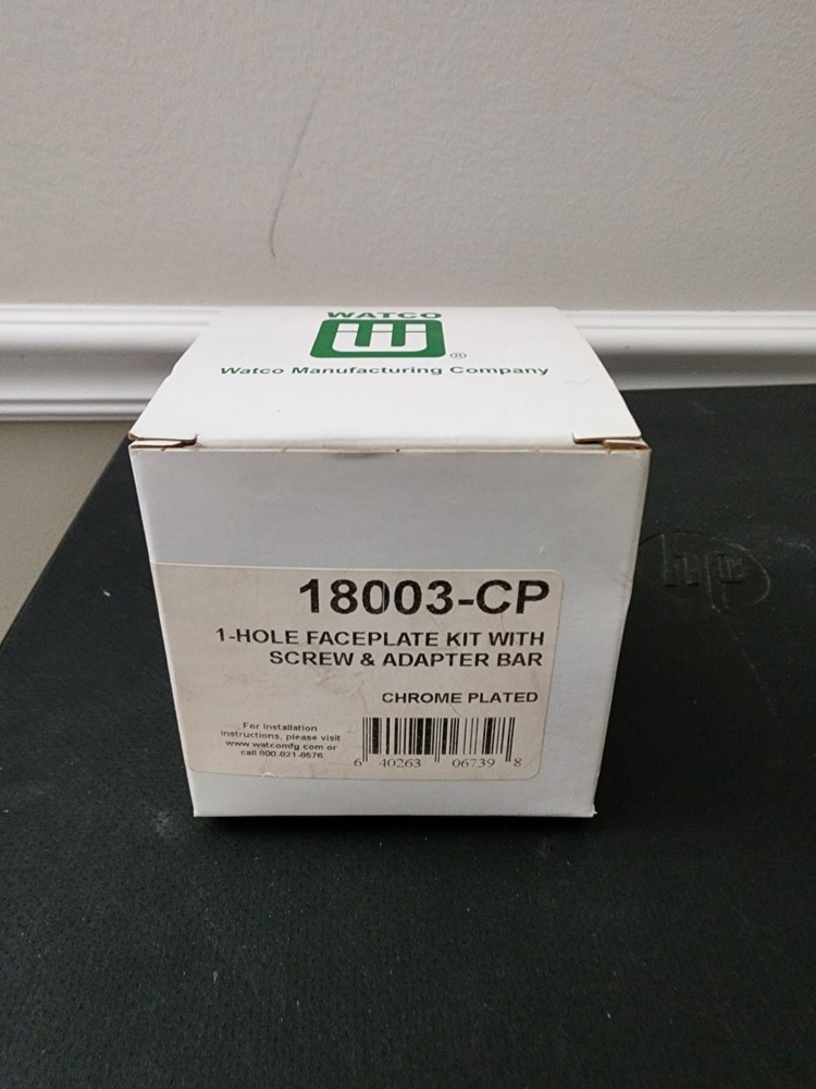 Watco® Tub 1-Hole Overflow Plate To Retrofit 1 Or 2 Hole Existing CP 18003-CP