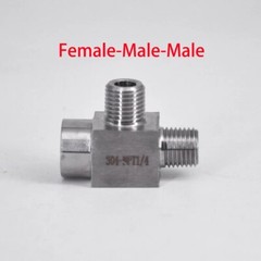 1/8 1/4 3/8 1/2 BSP NPT Tee Fitting 3 Way 304 Stainless Steel Pipe Connector NEW