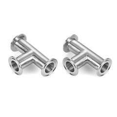 Sanitary Tri Clamp 3 Way Tee 316L Stainless Steel Fitting Connector Φ12.7-219mm