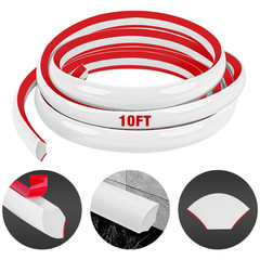 Miuwauer Flexible Quarter Round Molding Self Adhesive White 10 Ft Peel And
