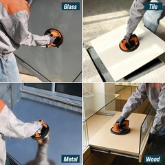 MASTER DEPOT Electric Suction Cups for Glass, 8″ Heavy 8 IN(2 pcs), orange