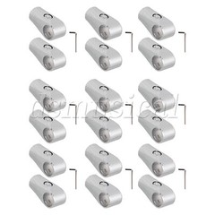 18 Pcs Metal T Tube Connector Pipe Clamp Clip 1″ Inner Dia for Shelves