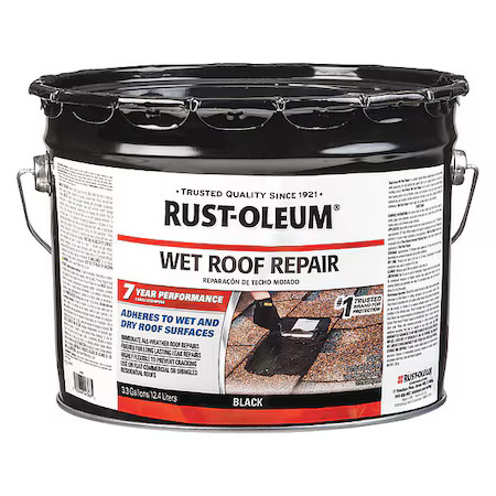 Rust-Oleum 347431 Roof Cement, Solvent Base, 3.3 Gal