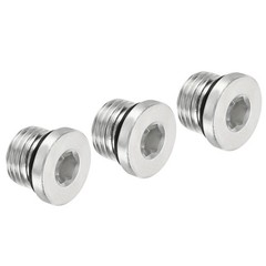 3Pack 1/2-20UNF Hex Head Pipe Fitting Plug, Male Thread 45# Steel Plug
