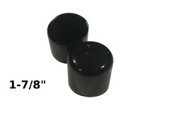 1 7/8″ 1.875 inch Round Black Vinyl Plastic Tube Tip End Cap (2,4,10,20,50)