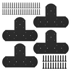 4 Pcs 5″ Wide T Post Bracket, 15.7″x10.8″ T Flat Mending Plate with 3mm Thick…