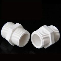 White/Grey/Blue PVC Nipple Male Threaded ID 20~63mm Adapter Straight Connecto
