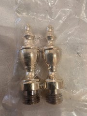 Baldwin Urn Tip Finial Polished Brass Set Of 2 1091-003 For Square Corner Hinge