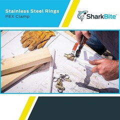 Sharkbite 1 PEX Clamp Ring in Stainless Steel – UC956 – 25 pack