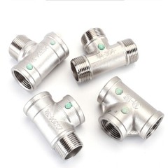 Stainless Steel Tee Pipe Fitting Female/Male Thread Connector 1/4″ 3/8″ 1/2″3/4″
