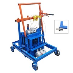 Hand-propelled Hollow Soil Block Brick Molding Machine w/Wheel220V 15.7*5.9*7.8″