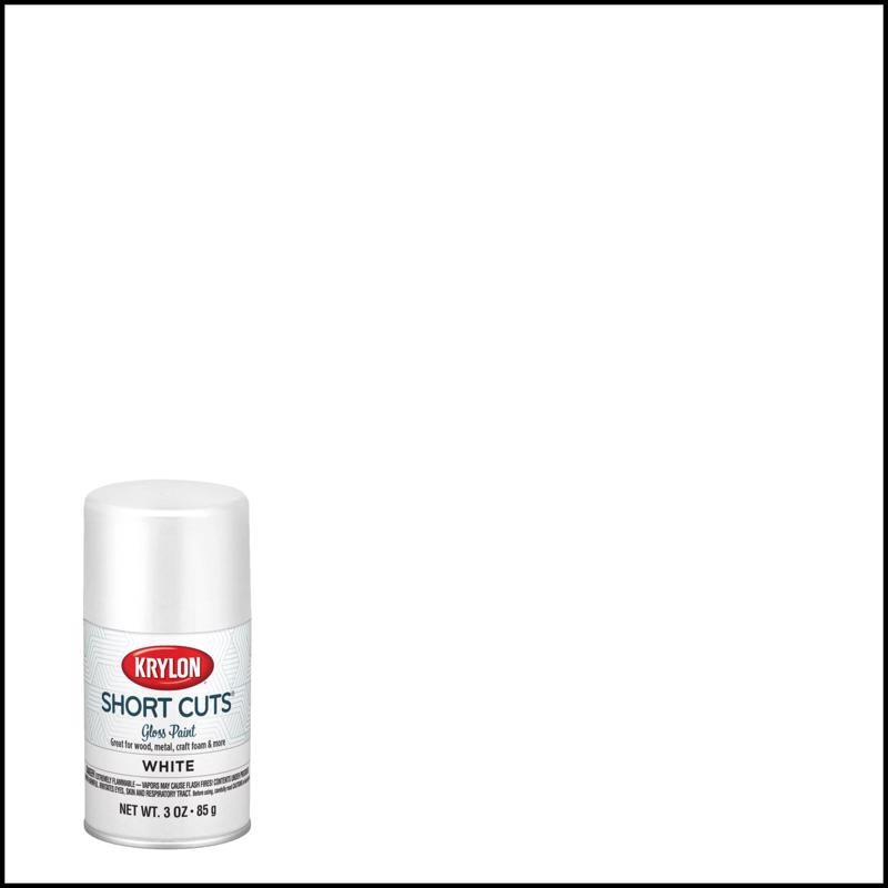 Krylon SCS-053 Gloss White Short Cuts Hobby & Craft Spray Paint 3oz. (Pack of 6)