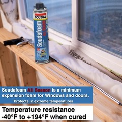 Soudal All Season Window & Door Pro Gun Foam, 24oz, Full Case of 12 Cans