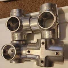 (LOT OF 4)Side Outlet Cross 1-1/2” Hollaender Speed-Rail 13-7