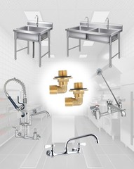 Phivan 1/2″ NPT Wall Mount Commercial Faucet Installation Kit, Solid Brass