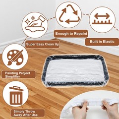 20Pcs Disposable Paint Tray Liners 18 Inch Roller 18 Inch, 20pcs