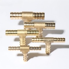 Brass T / Y / L Piece 4 WAY Joiner Fuel Hose Joiner Tee Connector Air Water Gas