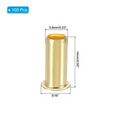 100Pcs 5/16″ Brass Compression Fittings Compression Insert Tube Fitting