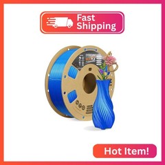 OVERTURE Silk PLA Filament 1.75mm, Metallic Shine Filament, 1kg Silk Blue