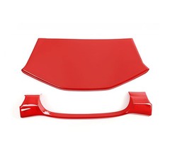 For Toyota Tacoma 2016-2023 Interior Dashboard Frame Trim Cover Red ABS 2Pcs