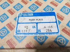 2 sets BALDWID Push and Pull Plate 4″ x 16″x8″ with Handle US Stainless SteelD