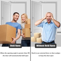 Marie Hold Open Door Closer Applies Regular, Jamb Mounting,Adjustable Automatic