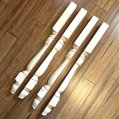 4 Maple 35-1/4″ Wood Fluted 1/4 Split Post Cabinet or Island 2” X 2” Unfinished