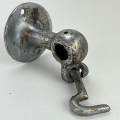 Vintage Door Stop Hook Catch Wall Mount Industrial Steel Architectural Salvage