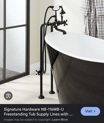 Freestanding Tub Supply Lines with Shut off Valves- Matte Black NB-116MB-U